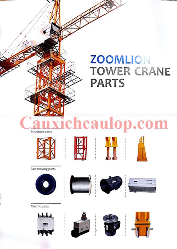 Hình ảnh phụ tùng cẩu tháp Zoomlion