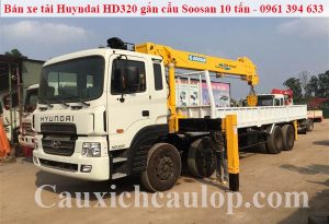 Bán xe Huyndai HD320 gắn cẩu Soosan 10 tấn